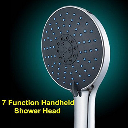 Handheld High Pressure Shower Head,PretiHom High-Fashion Extra-Large Shower Head with 7 Spray Settings Luxury Spa Grade Handheld Shower