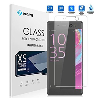 Sony Xperia XA Ultra Screen Protector [Tempered Glass], Popsky Ultra Clear 0.26MM Ultra Thin 9H Hardness High Definition HD Scratch Proof Screen Protector Glass