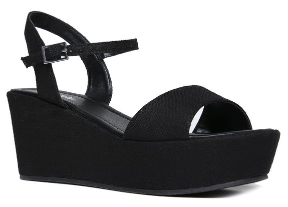 Women's Platform Sandal - Slip On Comfort Platform Wedge Open Peep Toe Fashion - Chunky Platform Ankle Strap Walking Shoe