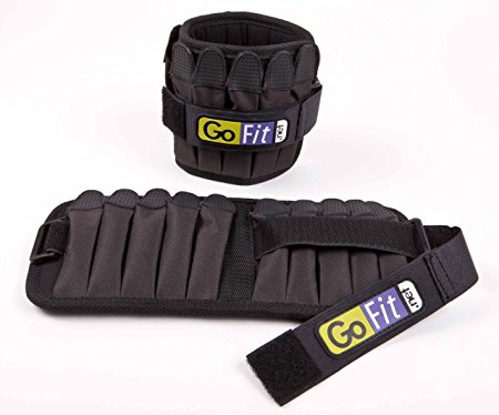 Padded Adjustable Ankle Weights Set by GoFit