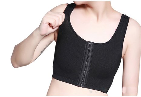 Breathable Super Flat Les Lesbian Compression 3 Rows Central Clasp Chest Binders