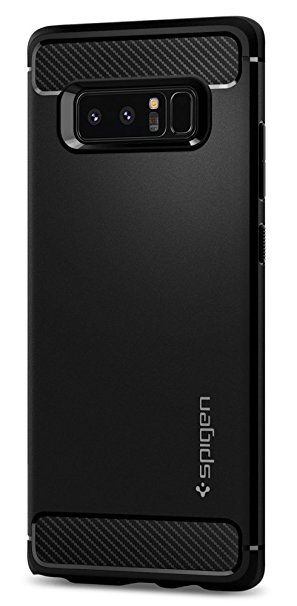 Spigen Rugged Armor Galaxy Note 8 Case with Resilient Shock Absorption and Carbon Fiber Design for Galaxy Note 8 (2017) - Matte Black