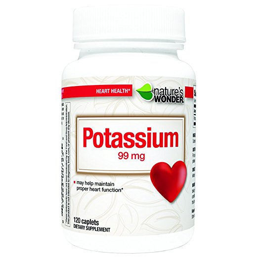 Nature's Wonder Potassium Supplement, 120 Count