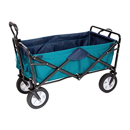 Mac Sports Collapsible Folding Outdoor Utility Wagon, Teal