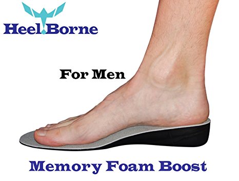 The Memory Foam Boost 3.5 CM (1.4 Inch) Height Increasing Insole by Heelborne Ergonomic Height Increasing Insoles For All Day Wear