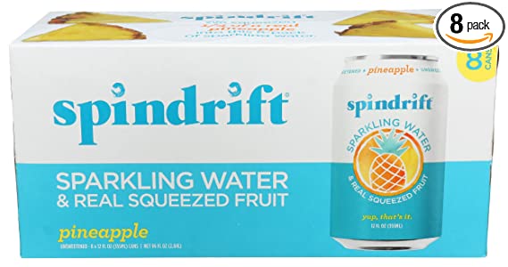 SPINDRIFT Pineapple Sparkling Water, 12 FZ