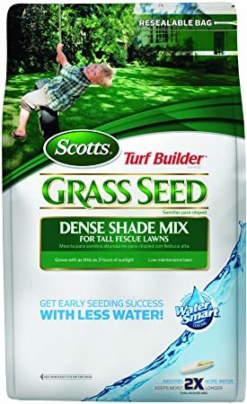 Scotts 18238 Turf Builder Tall Fescue Shade Grass Seed Mix Bag, 3-Pound