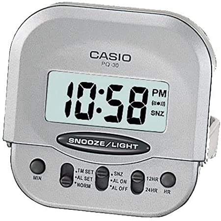 Casio PQ-30-8DF (PL014) Resin Digital Table Clock, 8.2 x 6 x 3.5 cm