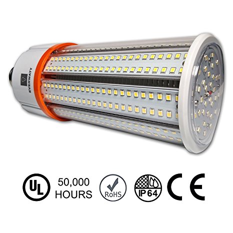 30W LED Corn Light Bulb, Large Mogul E39 Base, 3,530 Lumens, 5000K, Replacement for 100W Metal Halide Bulb, HID, CFL, HPS