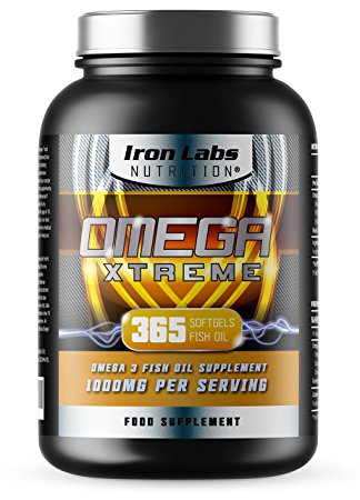 Omega Xtreme - Fish Oil Omega 3 - 1000mg x 365 Softgels | 1 Year Supply | Omega 3 Fish Oil, Highest Quality manufactured in the UK | 365 Softtgel Capsules