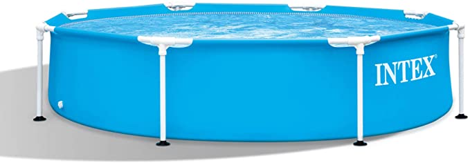 Intex 28205EH 8 X 20 Rust Resistant Durable Steel Metal Frame Outdoor Backyard Circular Swimming Pool with Reinforced Sidewalls (Pump Not Included)