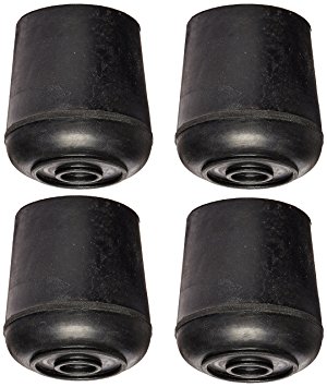 Mintcraft 500-9311 Rubber Leg Tip, 1-1/4", Black 4 pack
