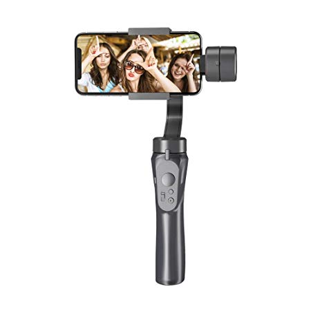 Andoer Gimbal 3-Axis Handheld Stabilizer Built-in Lithium Battery with USB Charging Ways for iPhone Xs Max/Xs/X/8 Plus/8/7/7 Plus Smartphone Samsung Huawei Xiaomi