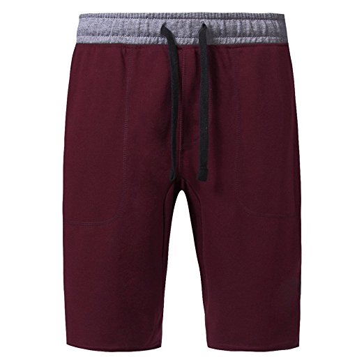 Mrignt Men's Casual Cotton Elastic Gym Shorts