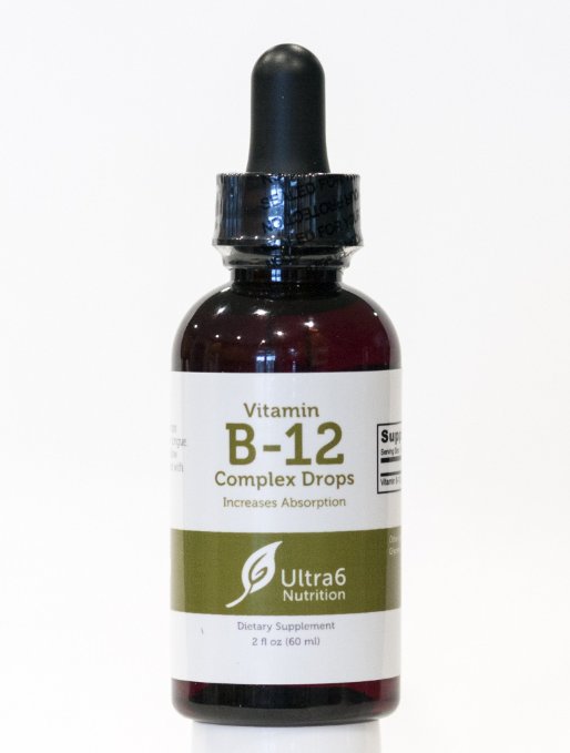 Vitamin B12 Complex Drops by Ultra6 Nutrition -- Great for Energy, Sublingual Nutrition and Weight Loss with Ultra6 Diet Drops