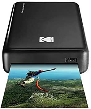 Kodak HD Wireless Portable Mobile Instant Photo Printer, Print Social Media Photos, Premium Quality Full Color Prints. Compatible w/iOS and Android Devices (Black) (Reasonable 30 Pack)