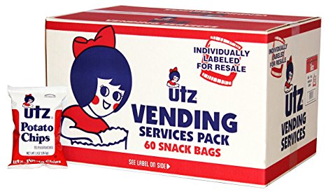 Utz Potato Chips, Regular, 1 oz Bag (Pack of 60)