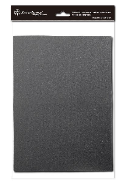 SilverStone 21-Inch x 15-Inch 4mm Thick 2-Piece Sound Dampening Acoustic EP0M Silent Foam SF01 (Black)