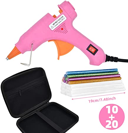 Hot Glue Gun, 30W Mini Glue Gun Fast Heating with 30pcs Strong Adhesive Hot Melting Glue Sticks, Perfect for Multipurpose Office/School/Home Repairs, Crafts, DIY Projects & Arts