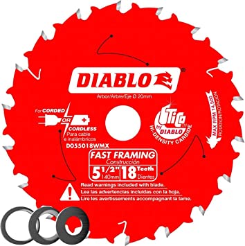 Freud-Diablo DB 5-1/2 X 18T Wood CSB MB, D055018WMX