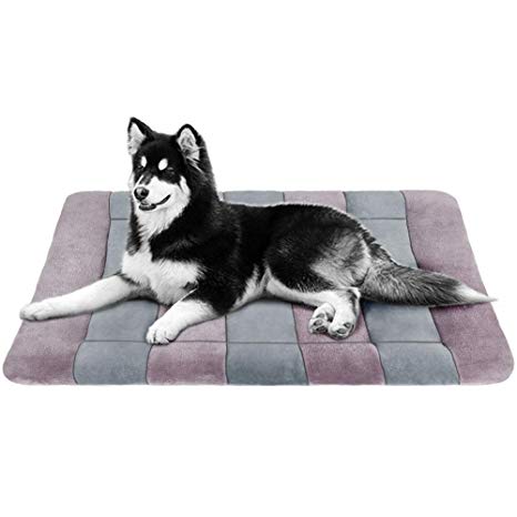 JoicyCo Dog Bed Crate Pad Mat Dog Mattress Washable Anti-Slip 27.5/36/42/47 inch Pets Kennel Pads