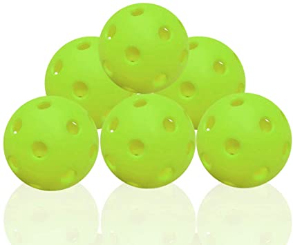Pickleball Balls Set, USAPA Approved X-40 Outdoor Performance Pickleballs, Specifically Designed for Outdoor Courts, High-Vis Optic Green Pickleballs - Excellent Bounce and Straight Flight (6 Pack)