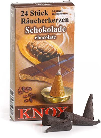 Knox Chocolate Scent German Incense Cones Made in Germany for Christmas Smokers