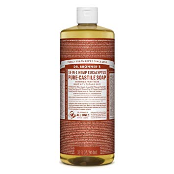 Dr. Bronner's Magic Soap Organic Eucalypt Oil Pure Castile Soap Liquid, 32-Ounce