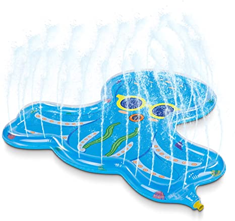 Ayeboovi Sprinkler for Kids Splash Pad Baby Pool with Lovely Octopus Design 67’’ Inflatable Water Toys for Children - Gift for 1 2 3 4 5 Year Old Boys Girls