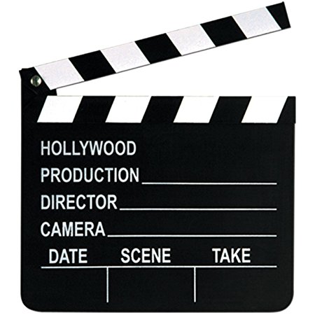 Beistle 50715 Movie Set Clapboard, 8" x 7", Black/White