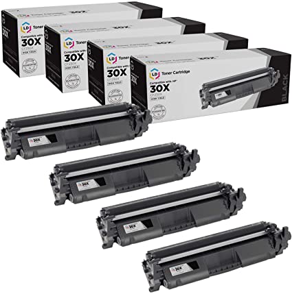 LD Compatible Toner Cartridge Replacement for HP 30X CF230X High Yield (Black, 4-Pack)