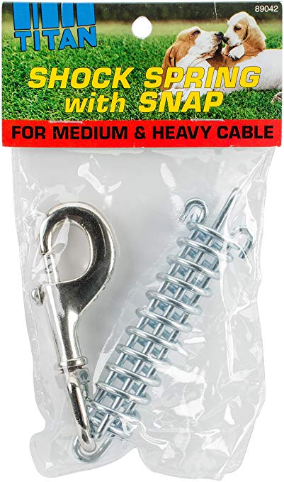 Coastal Pet Products DCP89042 Stainless Steel Titan Dog Shock Spring with Snap Cable Accessory