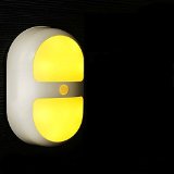 LED Night Light With Sensor Smart Nightlight for Kids Baby Room Battery Powered Wall Path Light Perfect for Bathrooms Basement Hallway Laundry Room Stairwells Path Closets -Eye-Care Warm Yellow Light