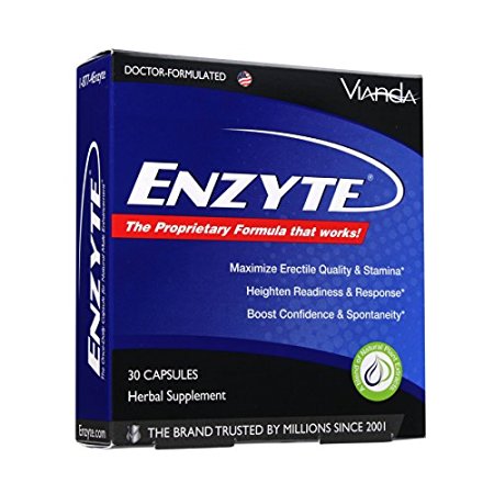 Enzyte Male Enhancement Supplement Pills | Doctor-Formulated with Asian Ginseng Root, Horny Goat Weed, Ginkgo Biloba, Grape Seed Extract & More - Enhance Performance Quality, Stamina, Arousal, & Response - Third-Party Tested for Purity & Potency - 1 Month Supply (30 Capsules)