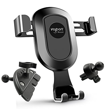Car Phone Gravity Mount Holder for Air Vent and CD Slot from Volport