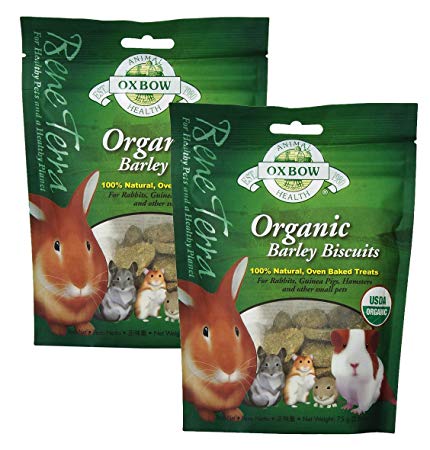 Oxbow Animal Health Barley Biscuits Bene Terra Organic Food and Treats, 2.65-Ounce