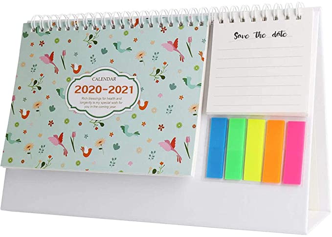 August 2020 - December 2021 Mini Desk Calendar to Do List Daily Memo Calendar for Home Desk Ornaments…