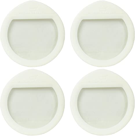 Pyrex Ultimate OV-7201 White Round Glass Storage Lid - 4 Pack