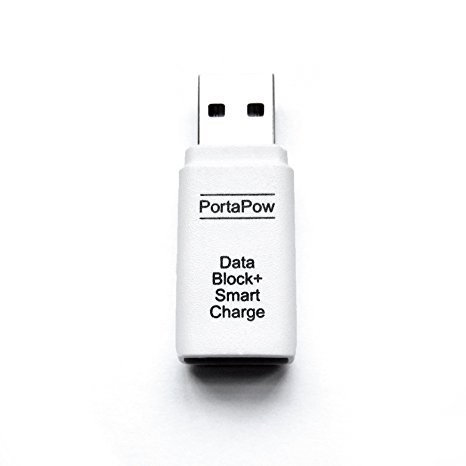 PortaPow Fast Charge   Data Block USB Adaptor with SmartCharge Chip (White)