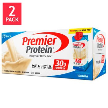 Premier Nutrition High Protein Shake, Vanilla, 11 oz. (Pack of 36)