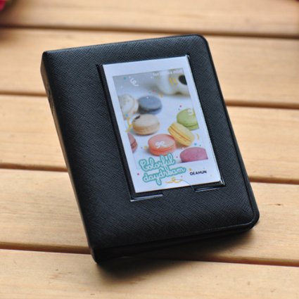 iCasso Candy Color Fuji Instax Mini Book Album for Instax Mini7s 8 25 50s Film---Black