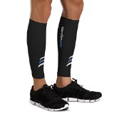 Camden Gear Calf Compression Sleeve - Helps Shin Splints Leg Socks for Men and Women - Black - XL
