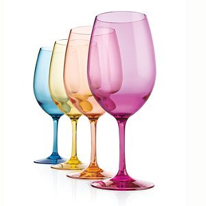 Indoor/Outdoor Mixed Color Wine Glasses -Set of 4