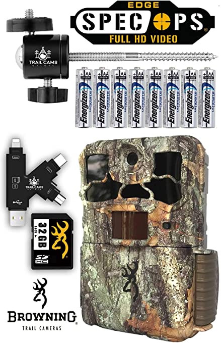 Browning Spec Ops Edge Trail Camera with Batteries, SD Card, Card Reader, and Mount