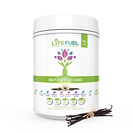 LYFE FUEL | Plant-Based Nutrition: Best Tasting Vanilla Chai Meal Replacement Powder, All Natural & Organic Superfoods, Vegan, Soy & Dairy Free, Non GMO (1 lb.)