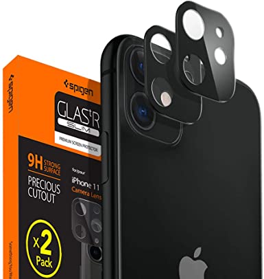 Spigen Camera Lens Screen Protector [2 Pack] Designed for iPhone 11 - Black