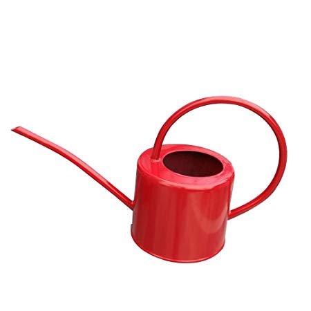 Layboo Retro Style Gorgeous Long Spout/Iron Watering Can Gardening Tool 1.7 L(red)