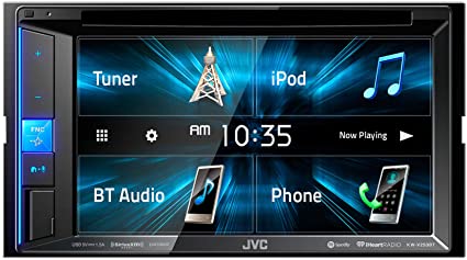 JVC KW-V250BT Multimedia Receiver Featuring 6.2" WVGA Clear Resistive Touch Monitor/Bluetooth / 13-Band EQ