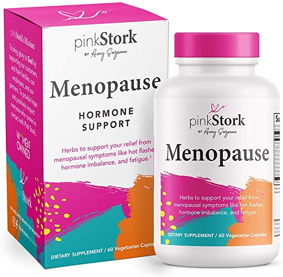 New Release - Pink Stork Menopause: Menopause Relief: Ashwagandha to Support Estrogen Levels & Black Cohosh for Hot Flashes, Supports Weight Loss & Hormonal Balance, Women-Owned, 60 Capsules