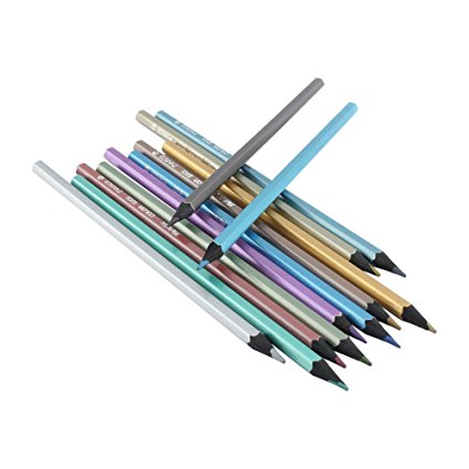 YEHAM®Metallic Colored Drawing Pencils for Drawing Sketching Pack of 12